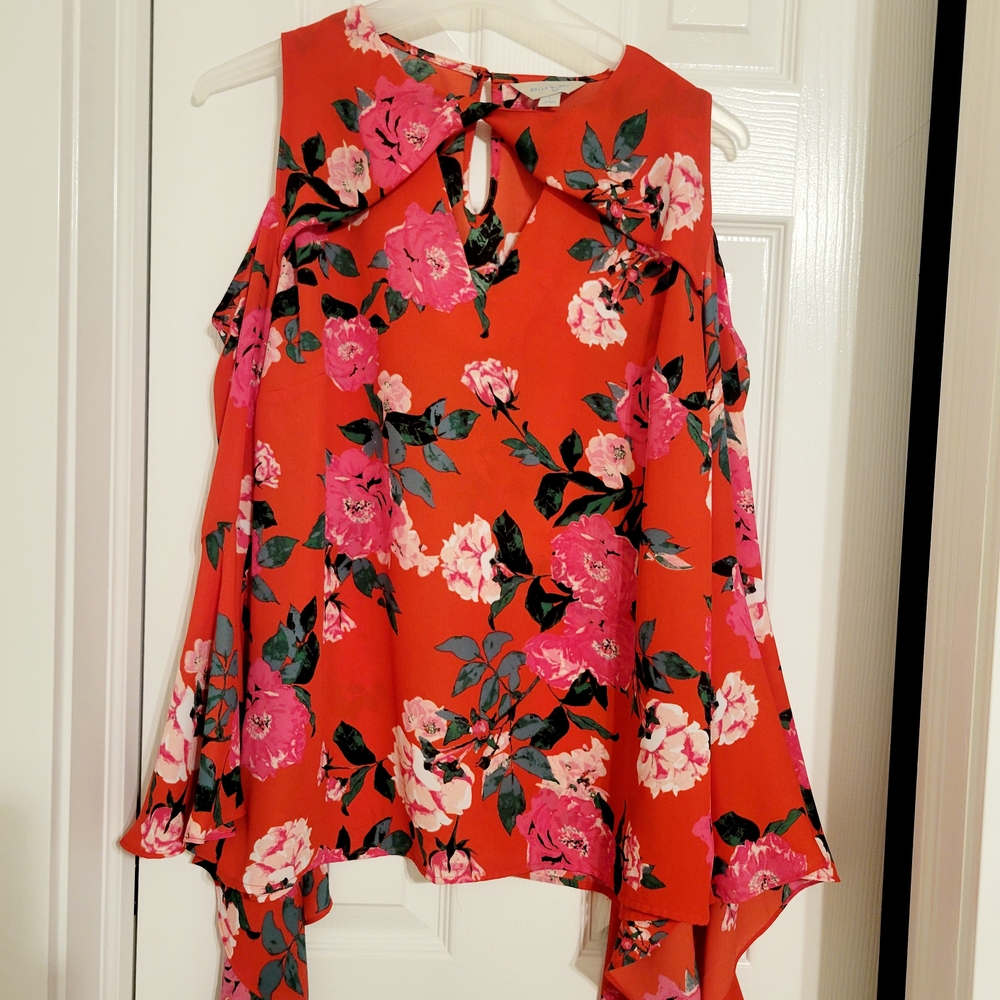 Floral Sleeveless Top - Red and Pink